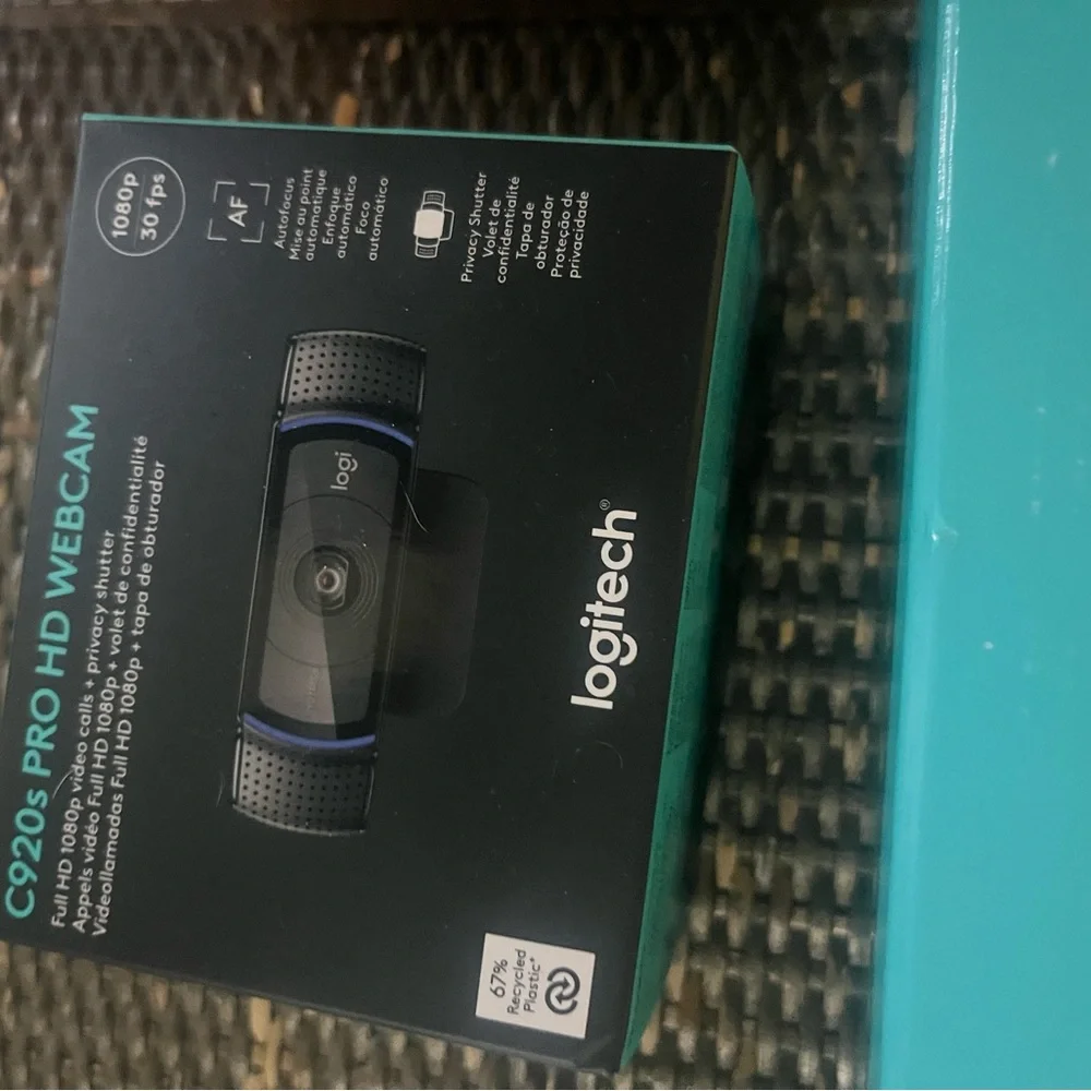 Logitech Black Wireless Keyboard and Webcam Set